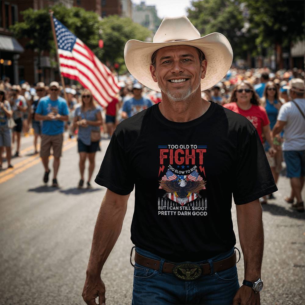 Too Old to Fight T-Shirt | Patriotic Shirt |Funny Vet Shirt| Father's Day Gift