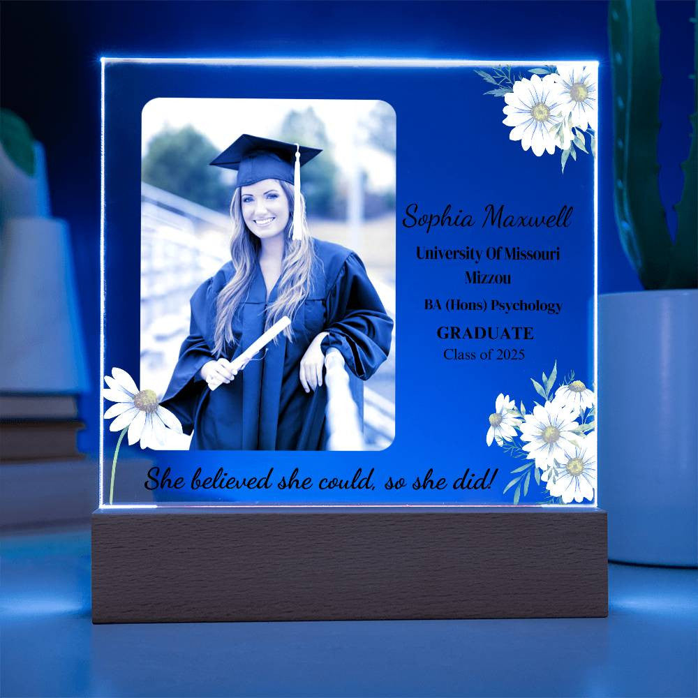 She Believed She Could, So She Did Graduation Acrylic Plaque