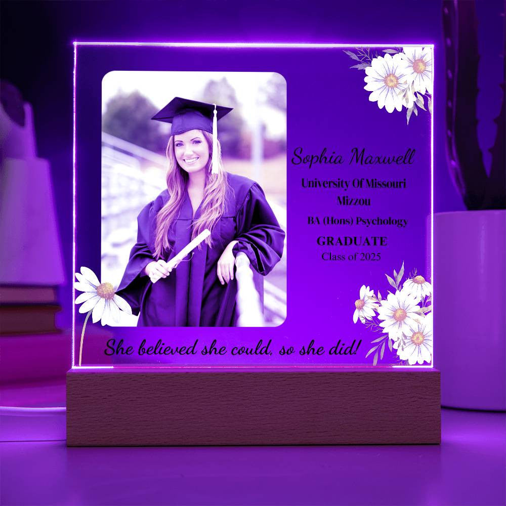 She Believed She Could, So She Did Graduation Acrylic Plaque