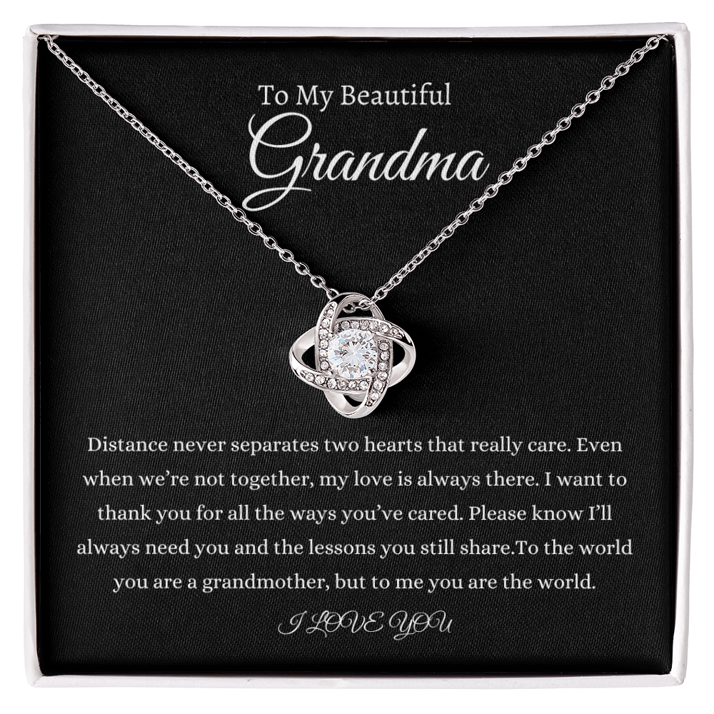 To My Beautiful Grandma Love Knot Necklace | Mother's Day Gift