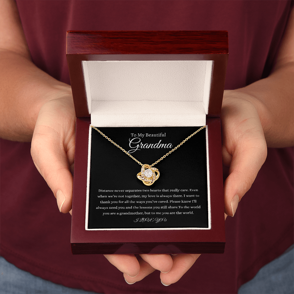 To My Beautiful Grandma Love Knot Necklace | Mother's Day Gift