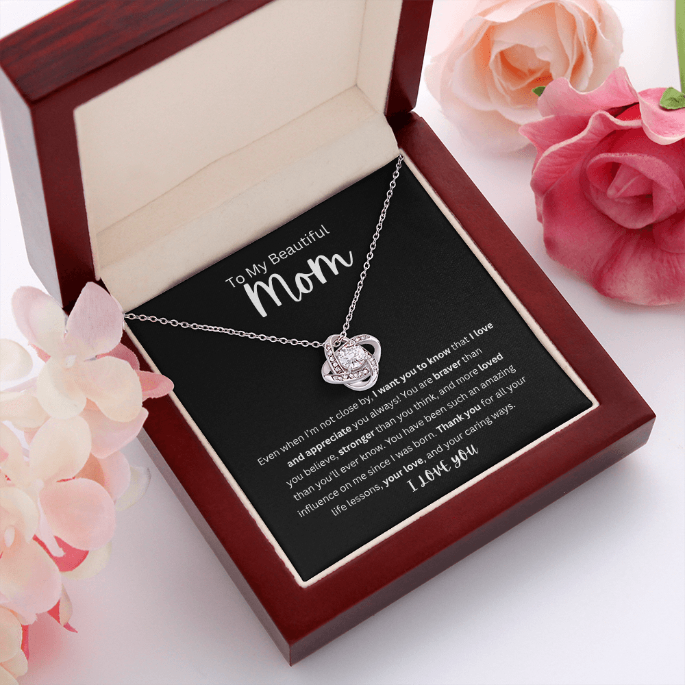 To My Beautiful Mom | Love Knot Necklace| Mother's Day Gift