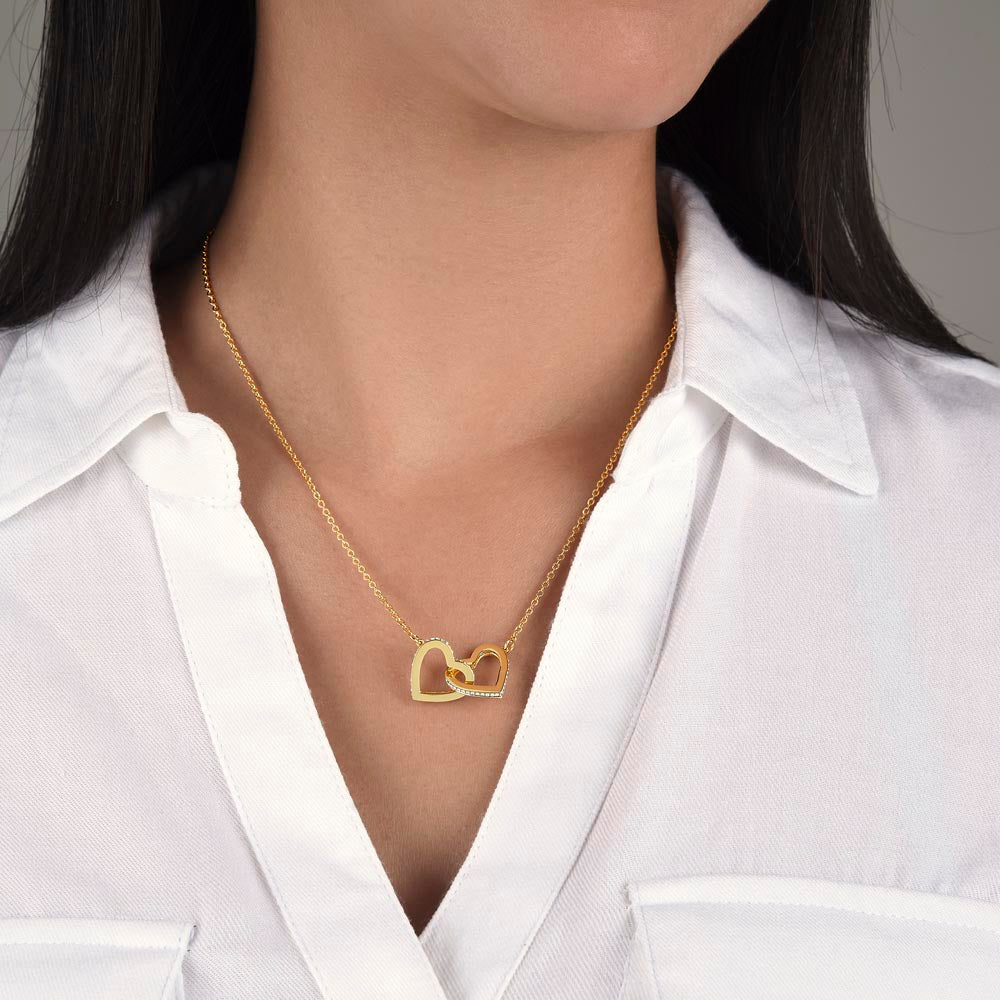To My Beautiful Grandma Interlocking Hearts Necklace