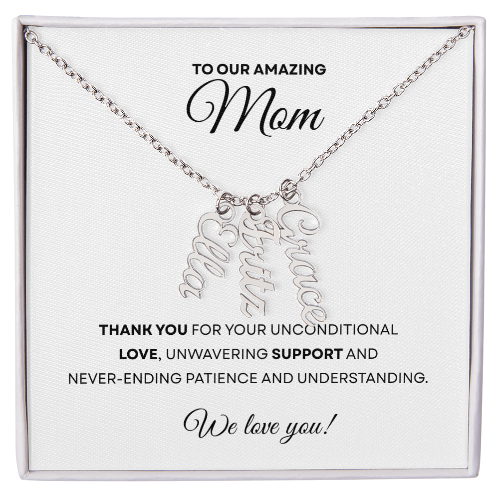 Multiple Name Necklace for Mom | Family Necklace | Children Names Necklace| Mother's Day Gift