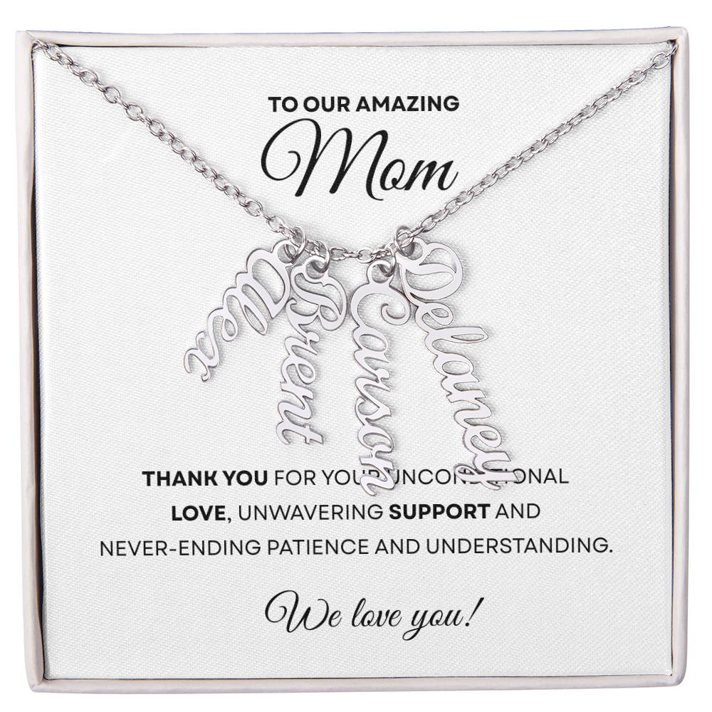 Multiple Name Necklace for Mom | Family Necklace | Children Names Necklace| Mother's Day Gift