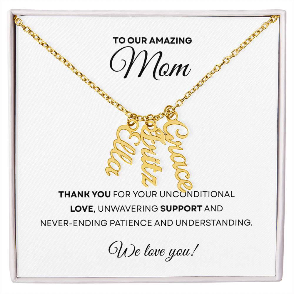 Multiple Name Necklace for Mom | Family Necklace | Children Names Necklace| Mother's Day Gift