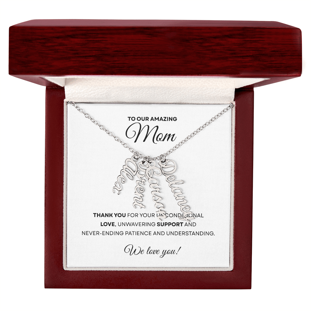 Multiple Name Necklace for Mom | Family Necklace | Children Names Necklace| Mother's Day Gift