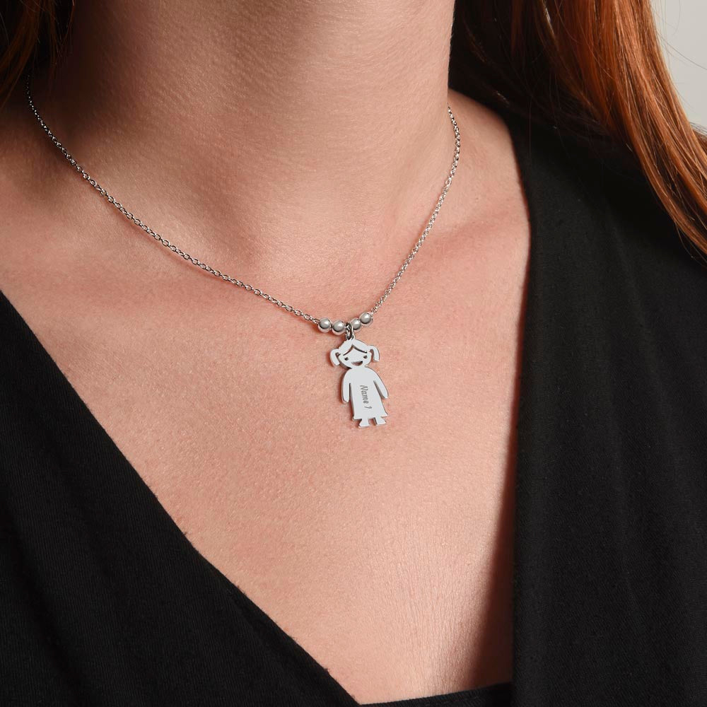 Personalized Kids Name Charm Necklace