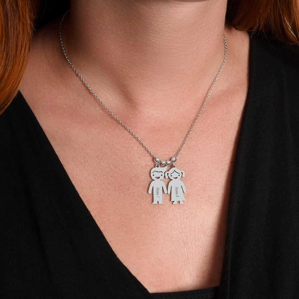Personalized Kids Name Charm Necklace