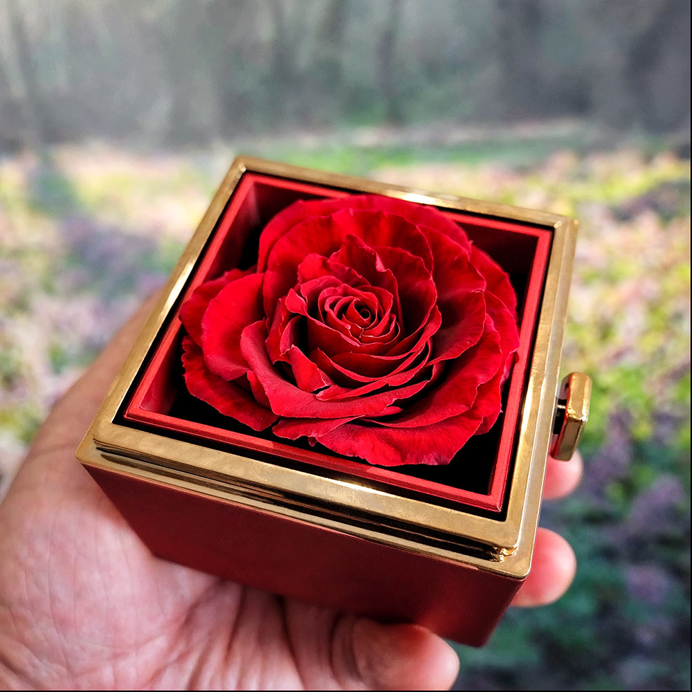 To my Mom Love Knot Necklace with Rotating Rose Gift Box
