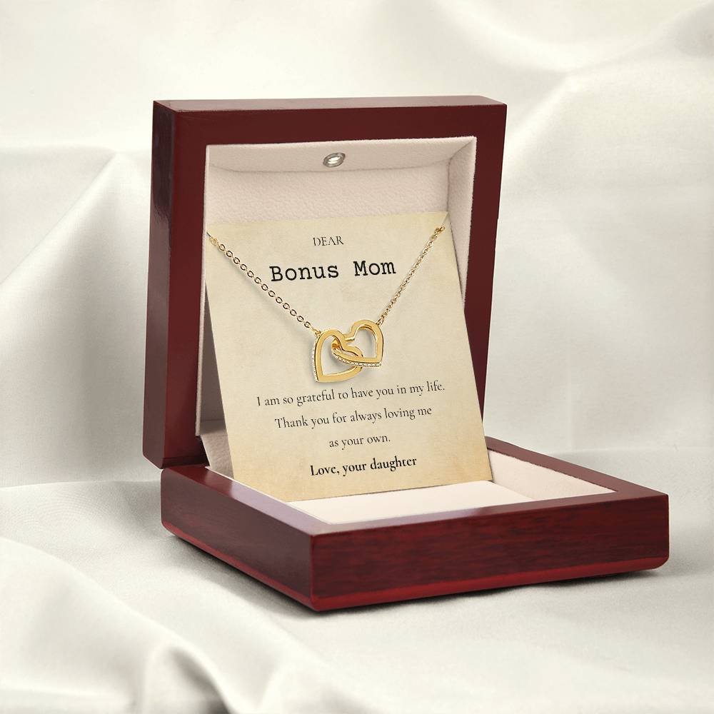 Bonus Mom Interlocking Hearts Necklace | Mother's Day Gift