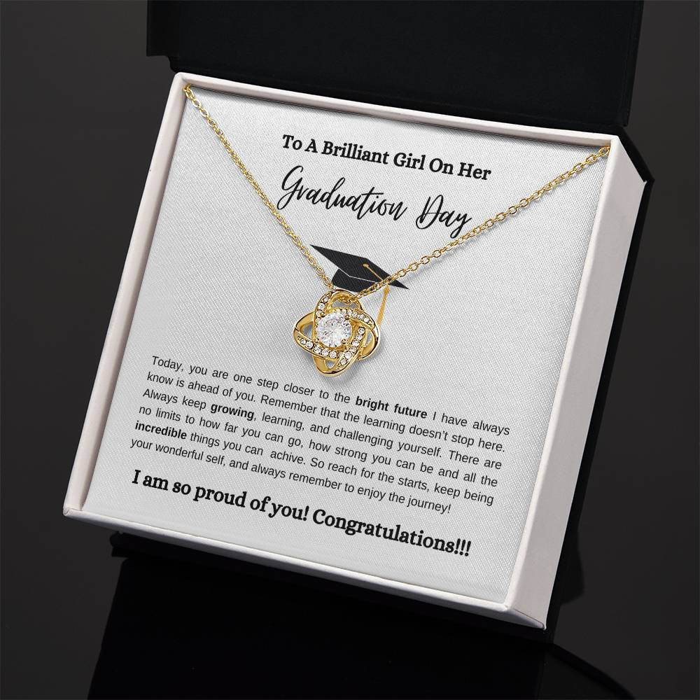 To A Brilliant Girl | Love Knot Necklace | Graduation Gift