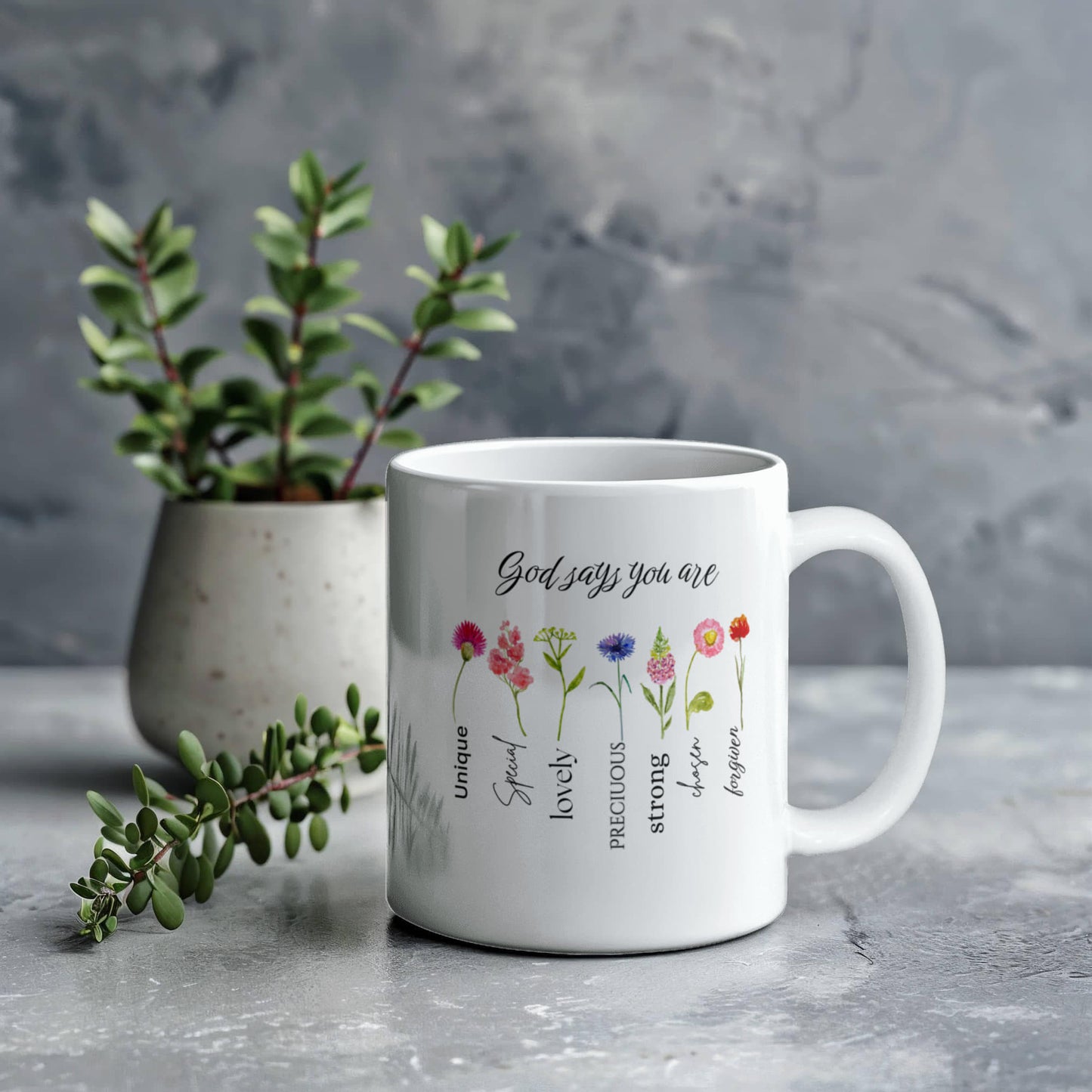 God Says  You Are | White Ceramic Mug