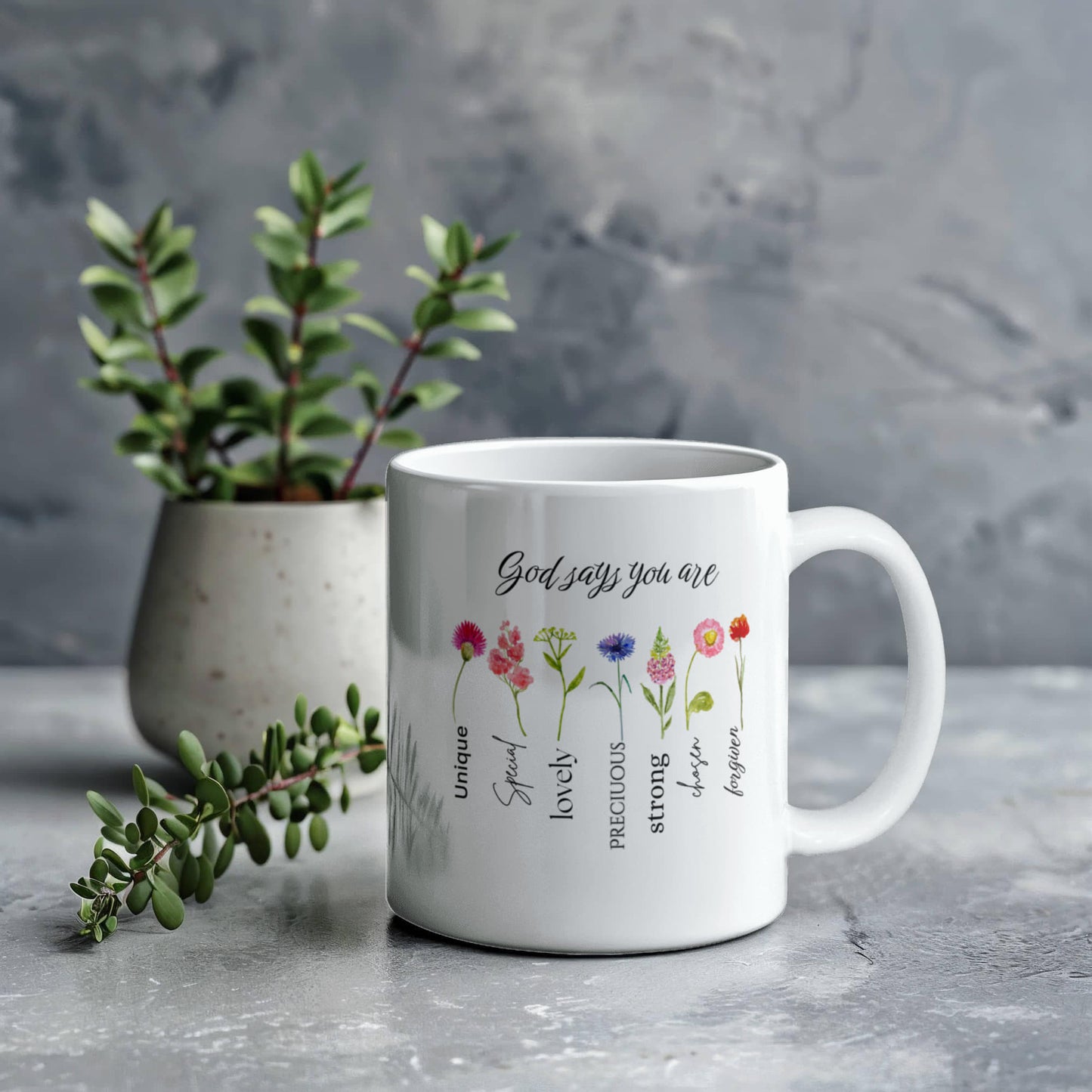 God Says  You Are | White Ceramic Mug Multiple Variants