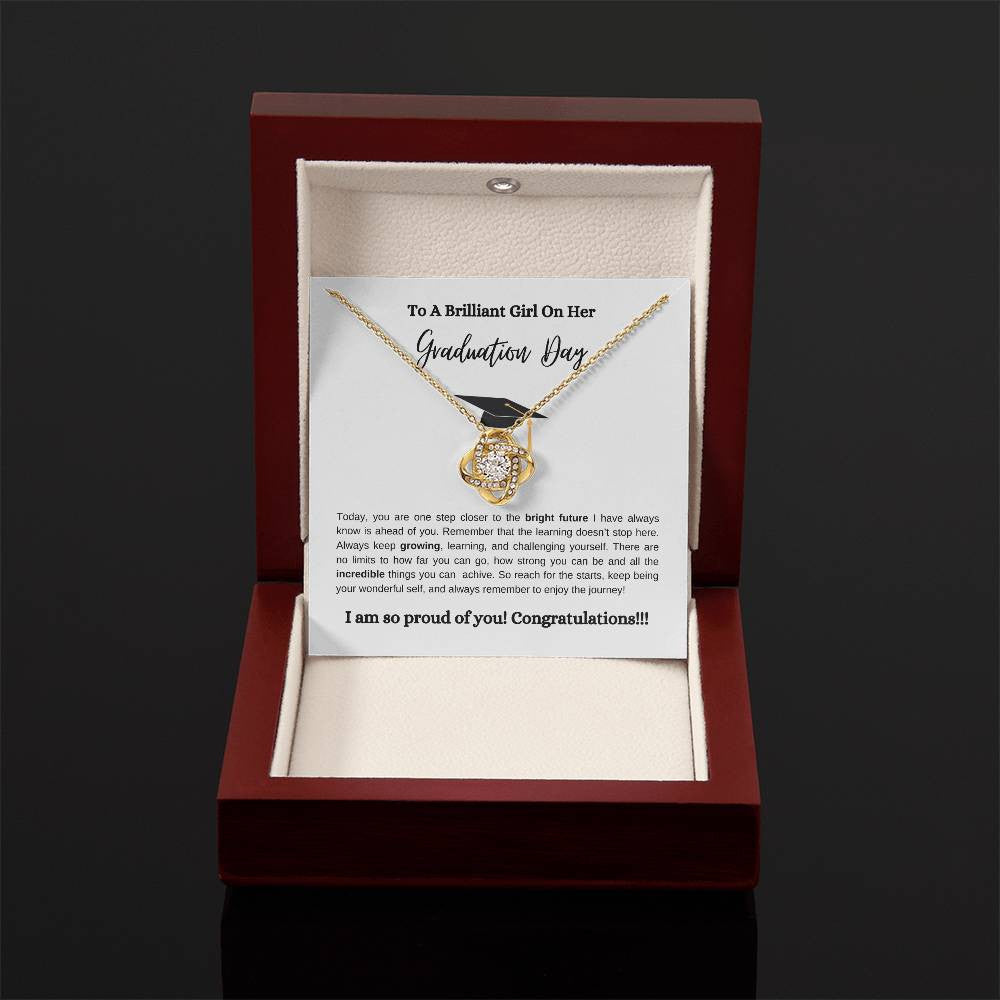 To A Brilliant Girl | Love Knot Necklace | Graduation Gift