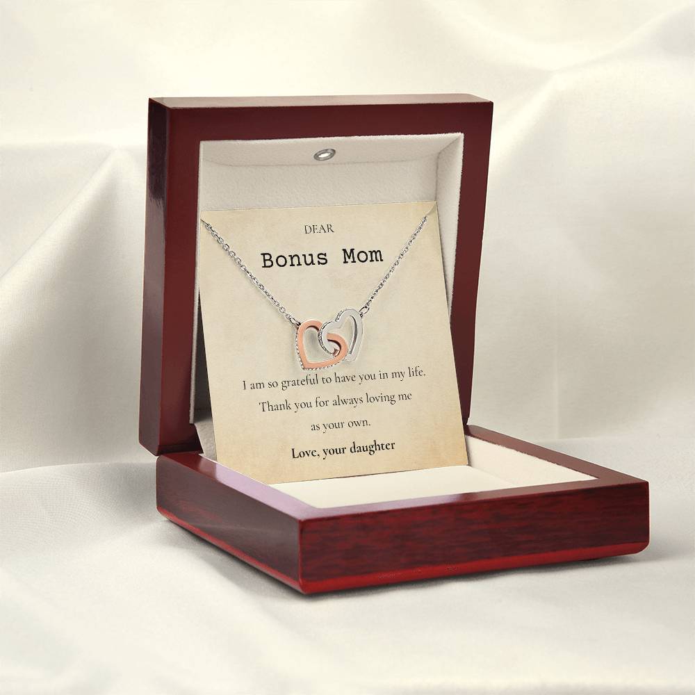 Bonus Mom Interlocking Hearts Necklace | Mother's Day Gift