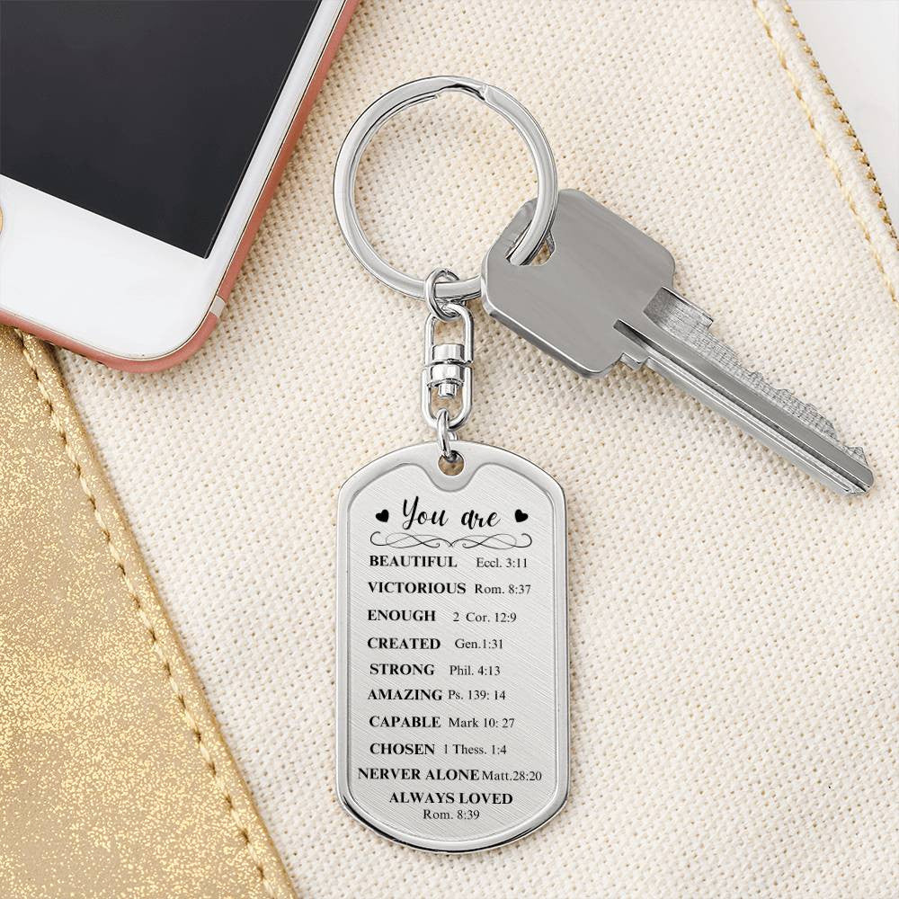 You are Beautiful | Inspiration Gift| Bible Verse Keychain