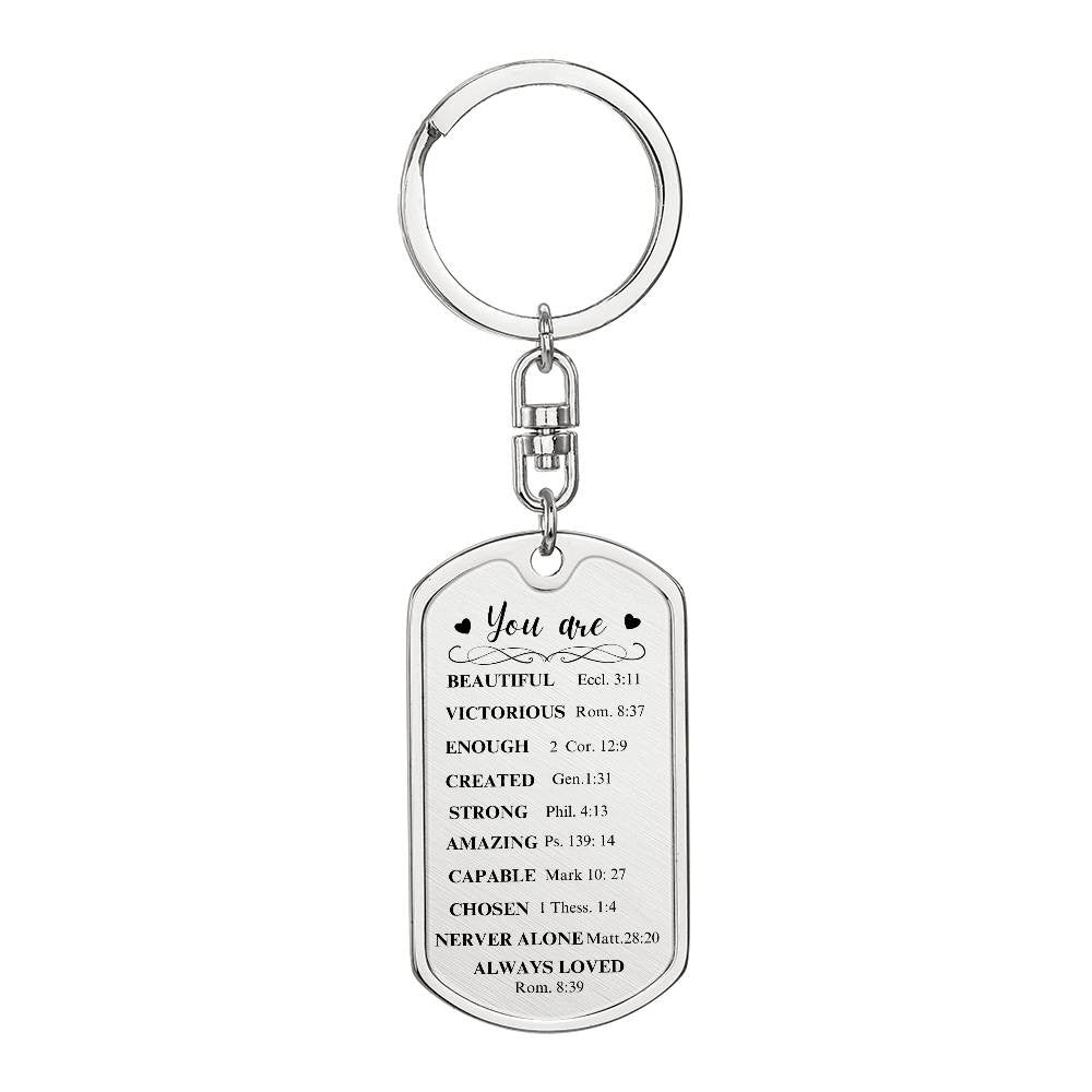 You are Beautiful | Inspiration Gift| Bible Verse Keychain