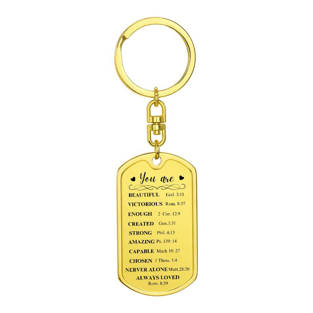 You are Beautiful | Inspiration Gift| Bible Verse Keychain