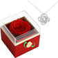 To My Beautiful Mom  Love Knot Necklace With Rotating Rose  Gift Box