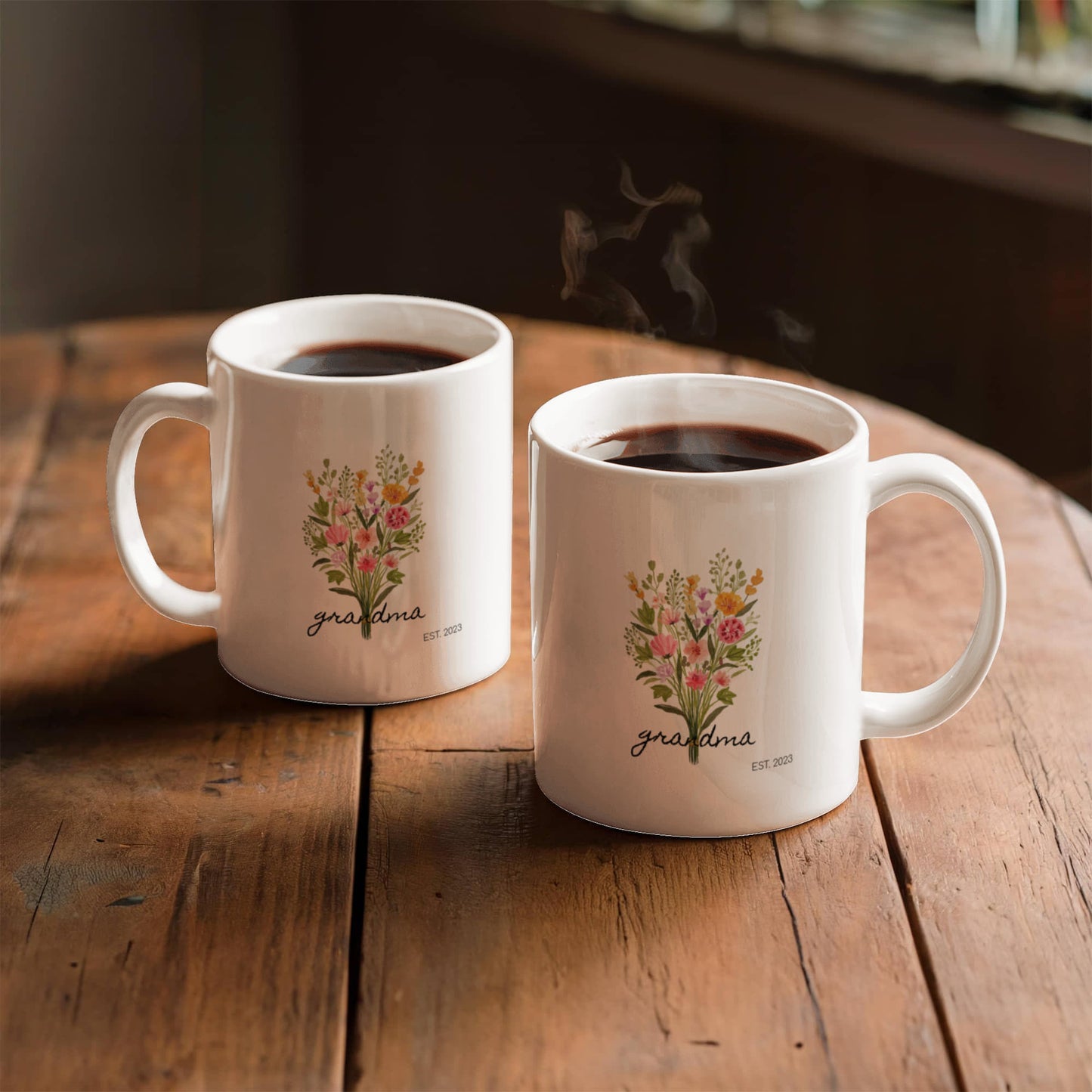 Grandma EST. |White Ceramic Mug