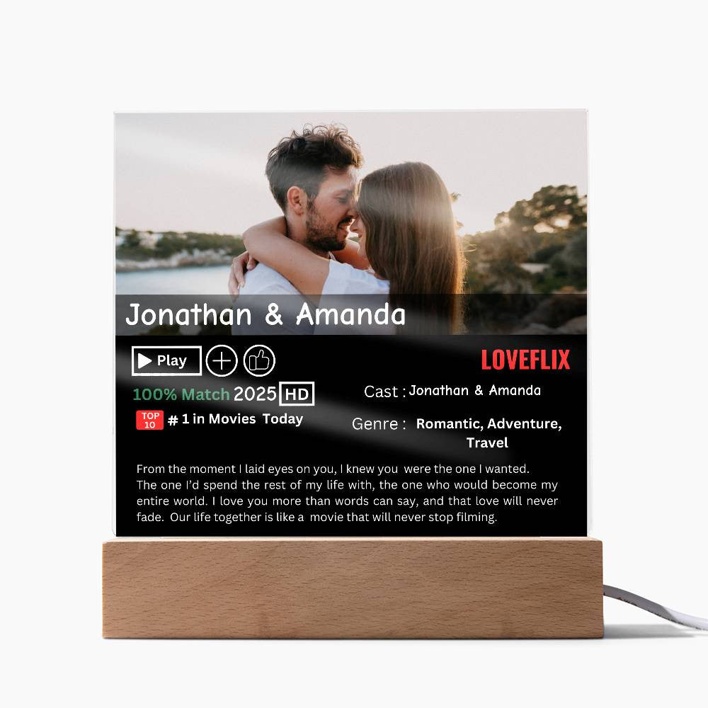 Personalized Loveflix Acrylic Plaque