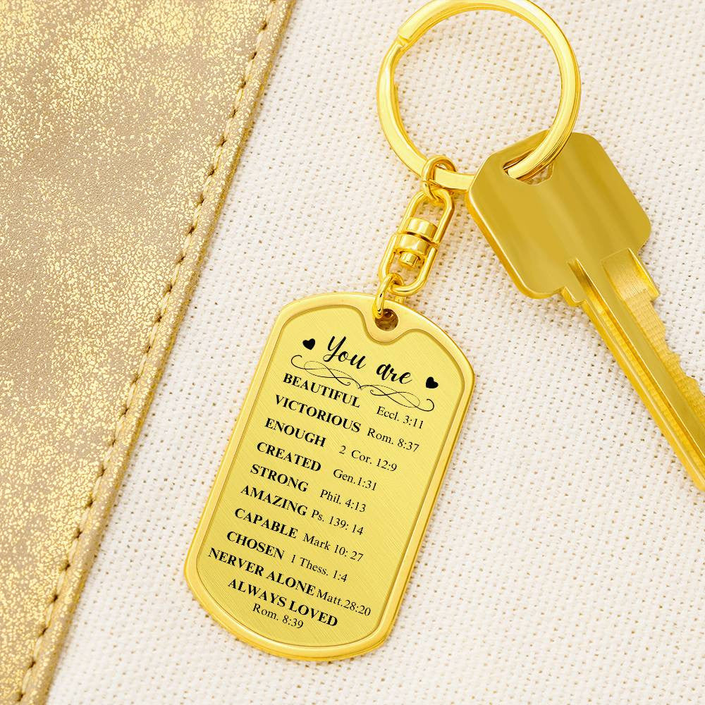 You are Beautiful | Inspiration Gift| Bible Verse Keychain