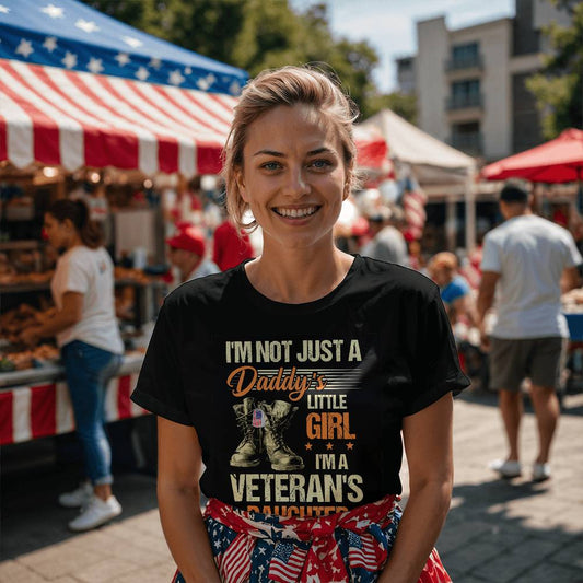 I'm A Veteran's Daughter T-Shirt |Daddy's little Girl Shirt
