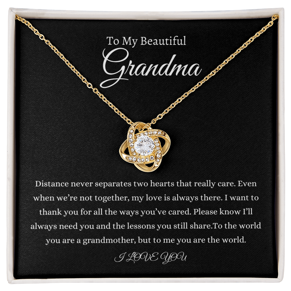 To My Beautiful Grandma  Love Knot  Necklace | Mother's Day Gift