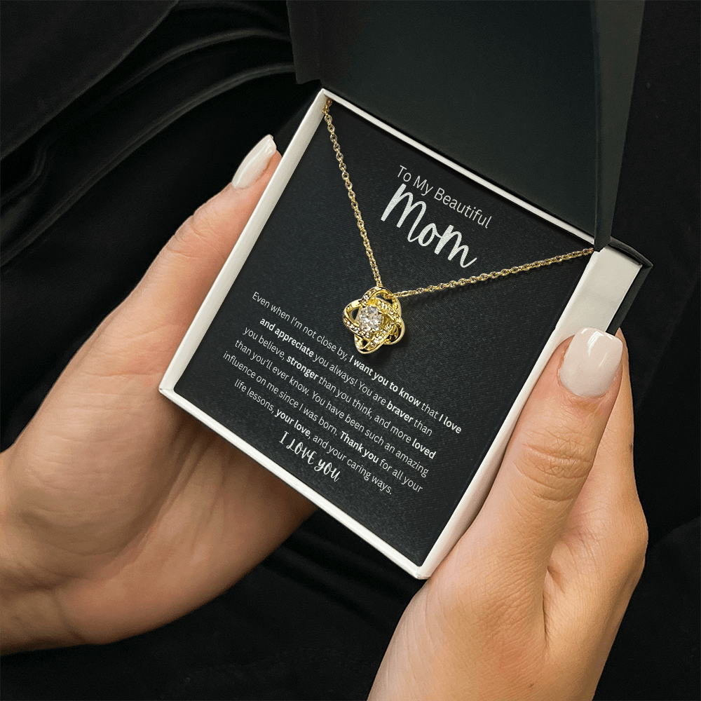 To My Beautiful Mom | Love Knot Necklace| Mother's Day Gift