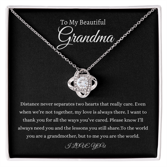 To My Beautiful Grandma  Love Knot  Necklace | Mother's Day Gift
