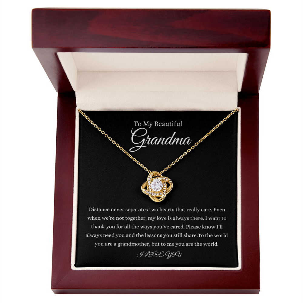 To My Beautiful Grandma  Love Knot  Necklace | Mother's Day Gift