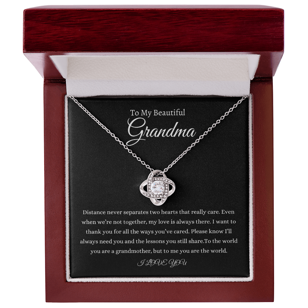 To My Beautiful Grandma  Love Knot  Necklace | Mother's Day Gift