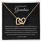 To My Beautiful Grandma  Interlocking Hearts Necklace