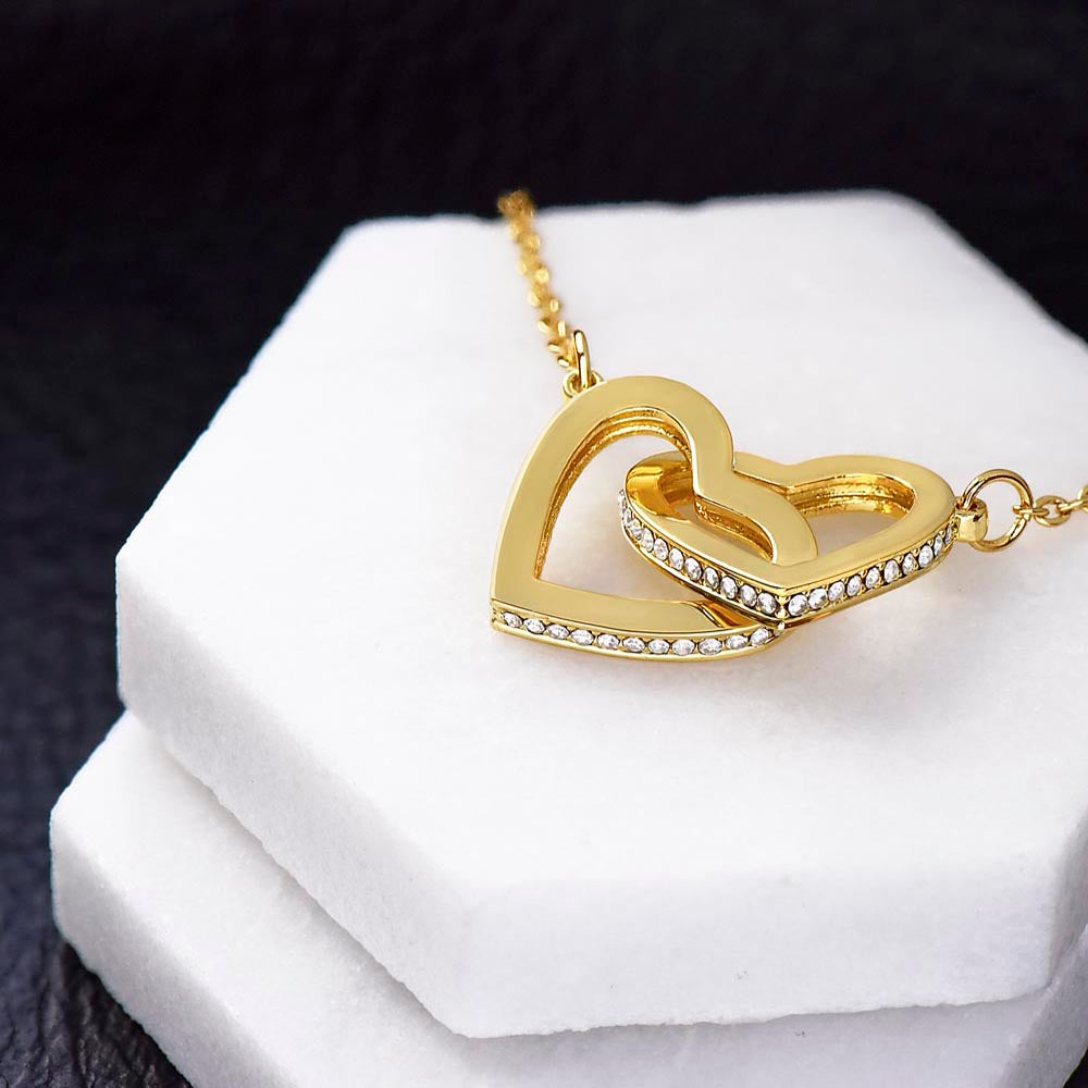 To My Beautiful Mom | Interlocking Hearts  Necklace