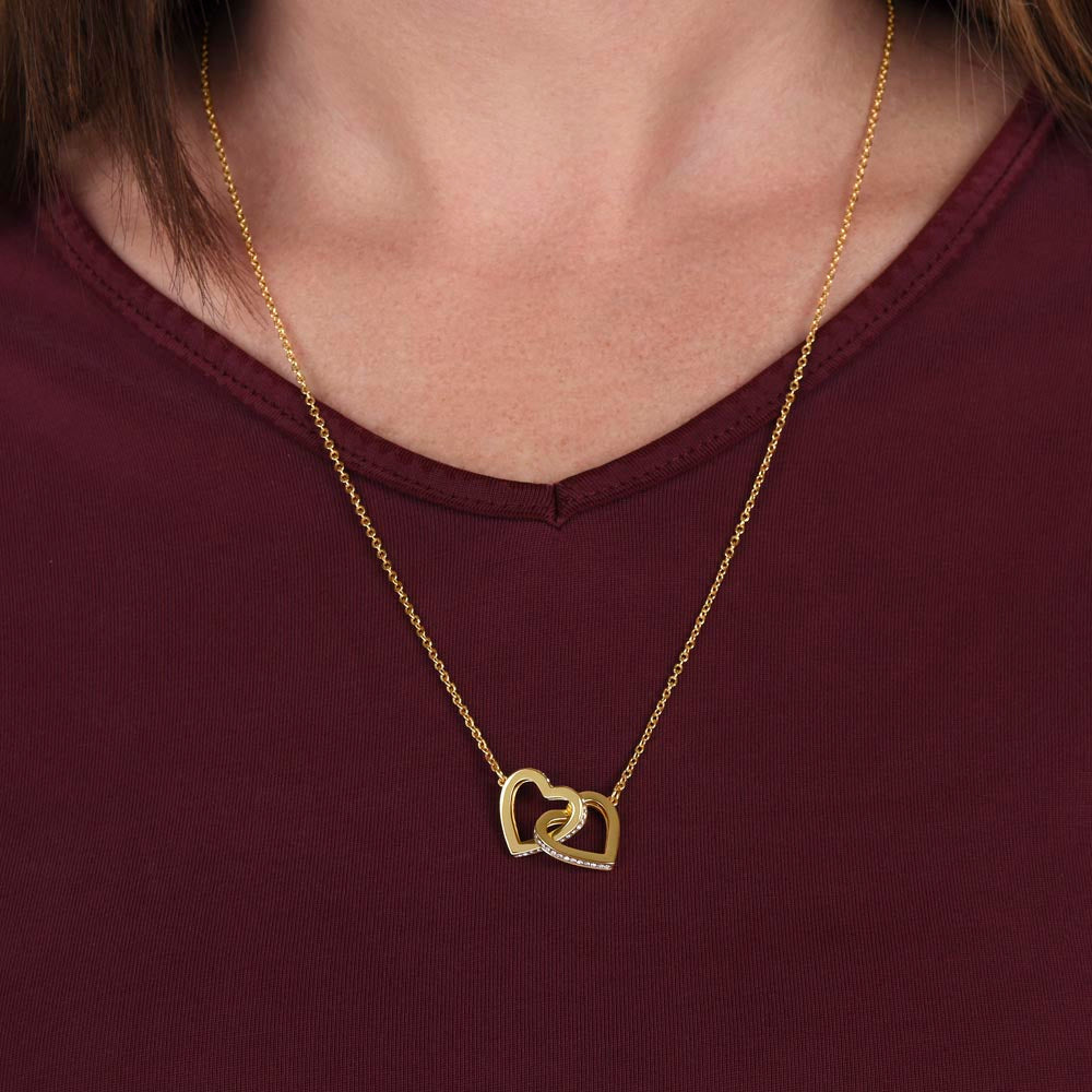 To My Beautiful Mom | Interlocking Hearts  Necklace