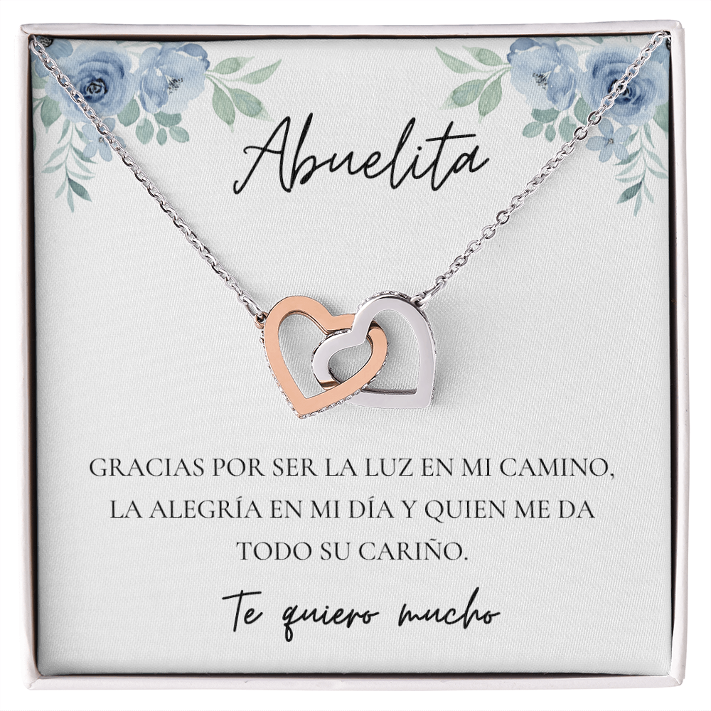 Abuelita Interlocking Hearts Necklace |  Abuela | Spanish  Grandma Mother's Day  Gift