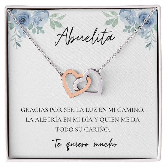 Abuelita Interlocking Hearts Necklace |  Abuela | Spanish  Grandma Mother's Day  Gift