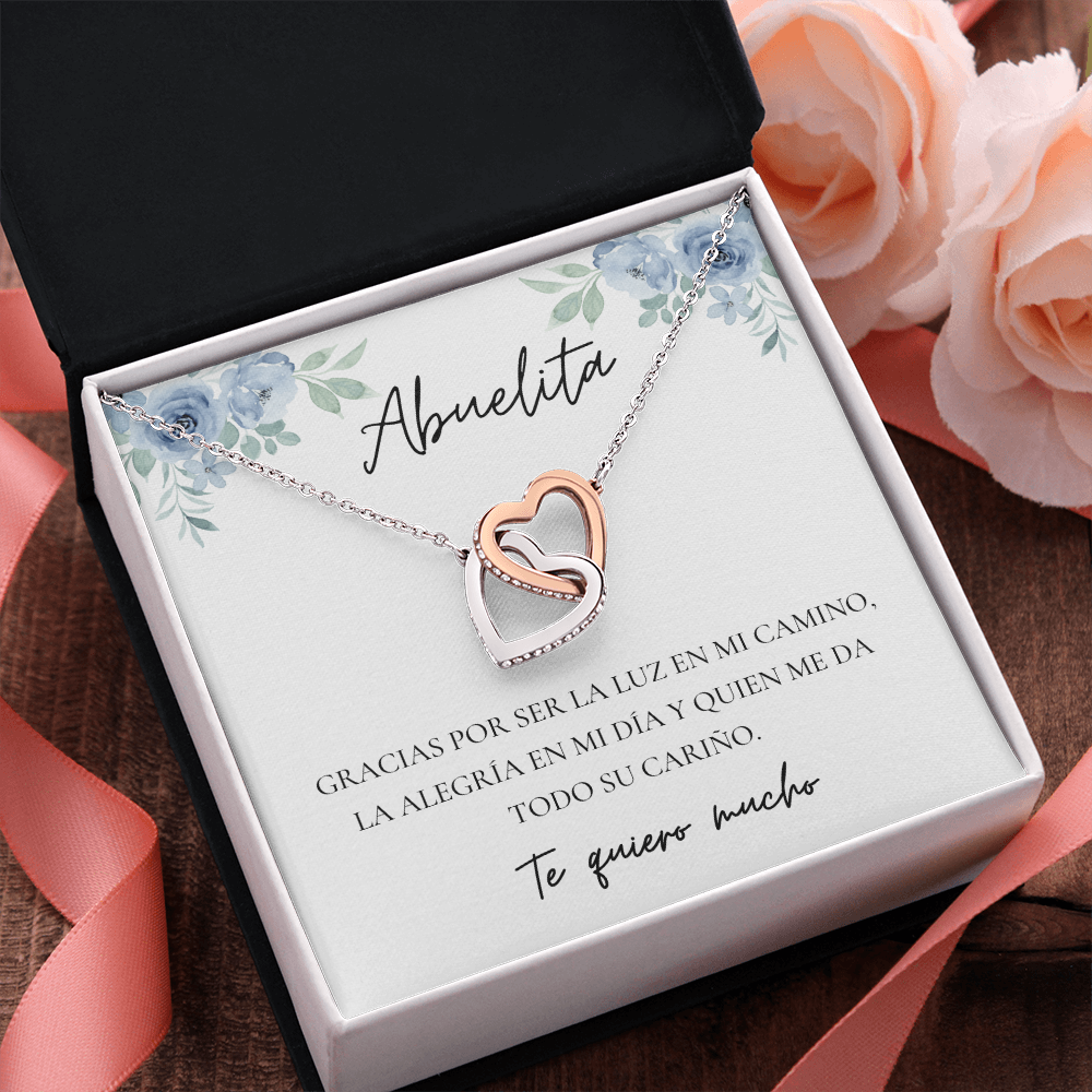 Abuelita Interlocking Hearts Necklace |  Abuela | Spanish  Grandma Mother's Day  Gift