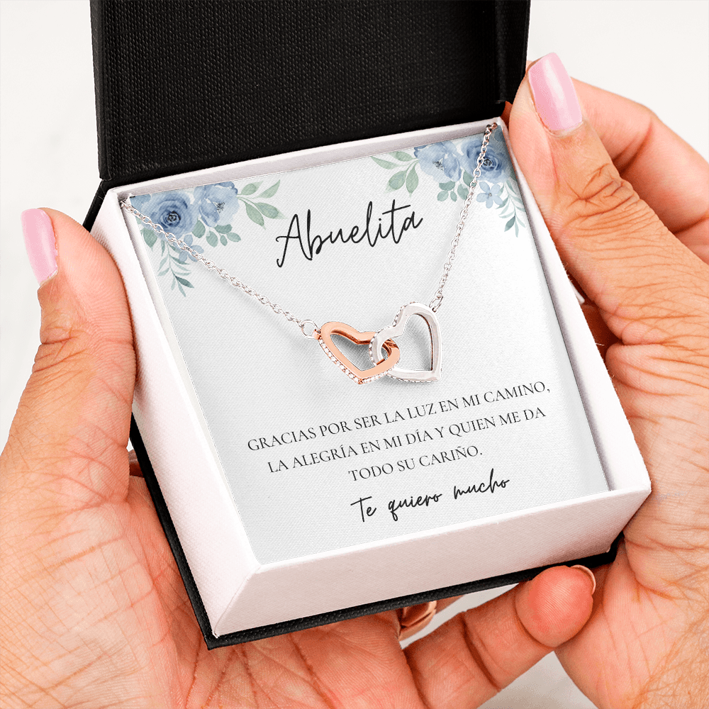 Abuelita Interlocking Hearts Necklace |  Abuela | Spanish  Grandma Mother's Day  Gift