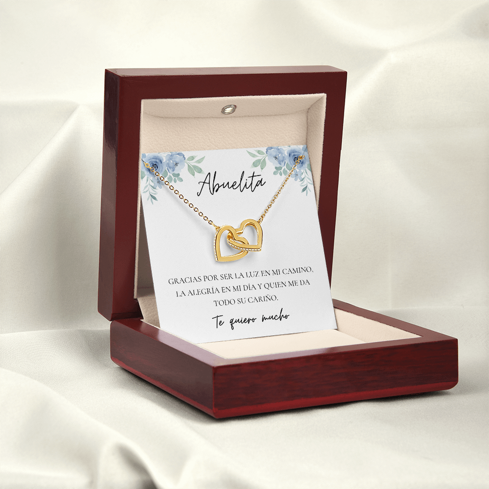 Abuelita Interlocking Hearts Necklace |  Abuela | Spanish  Grandma Mother's Day  Gift