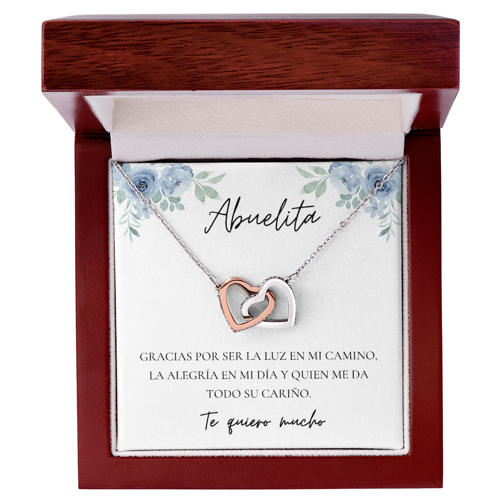 Abuelita Interlocking Hearts Necklace |  Abuela | Spanish  Grandma Mother's Day  Gift