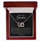 To My Beautiful Grandma  Interlocking Hearts Necklace