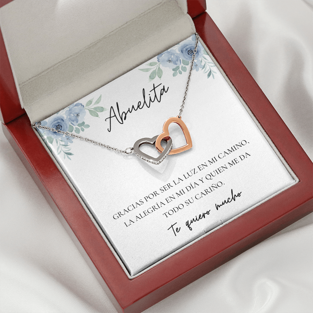 Abuelita Interlocking Hearts Necklace |  Abuela | Spanish  Grandma Mother's Day  Gift