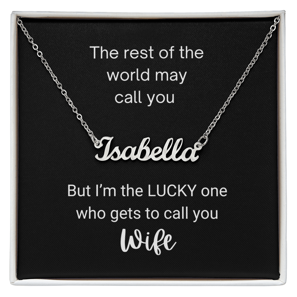 Gift to Wife | Custom Name Necklace