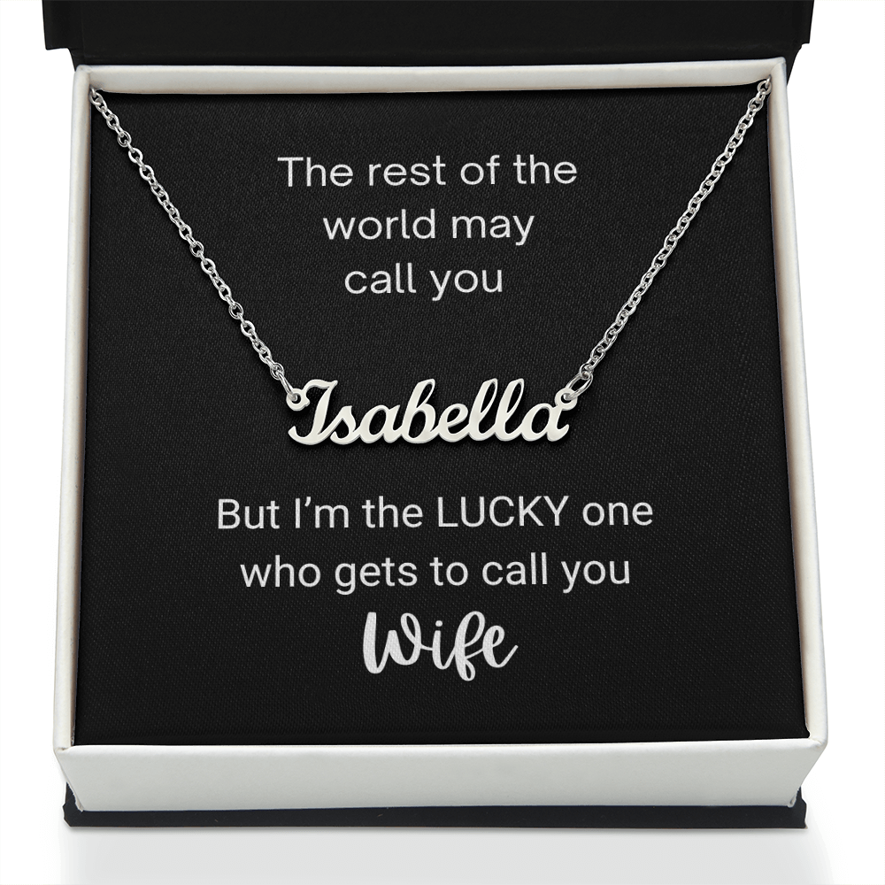 Gift to Wife | Custom Name Necklace