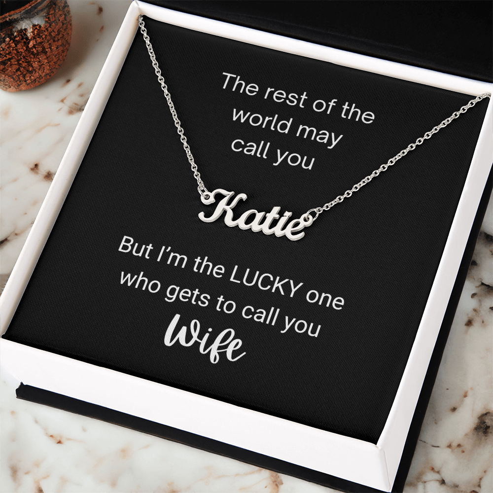 Gift to Wife | Custom Name Necklace