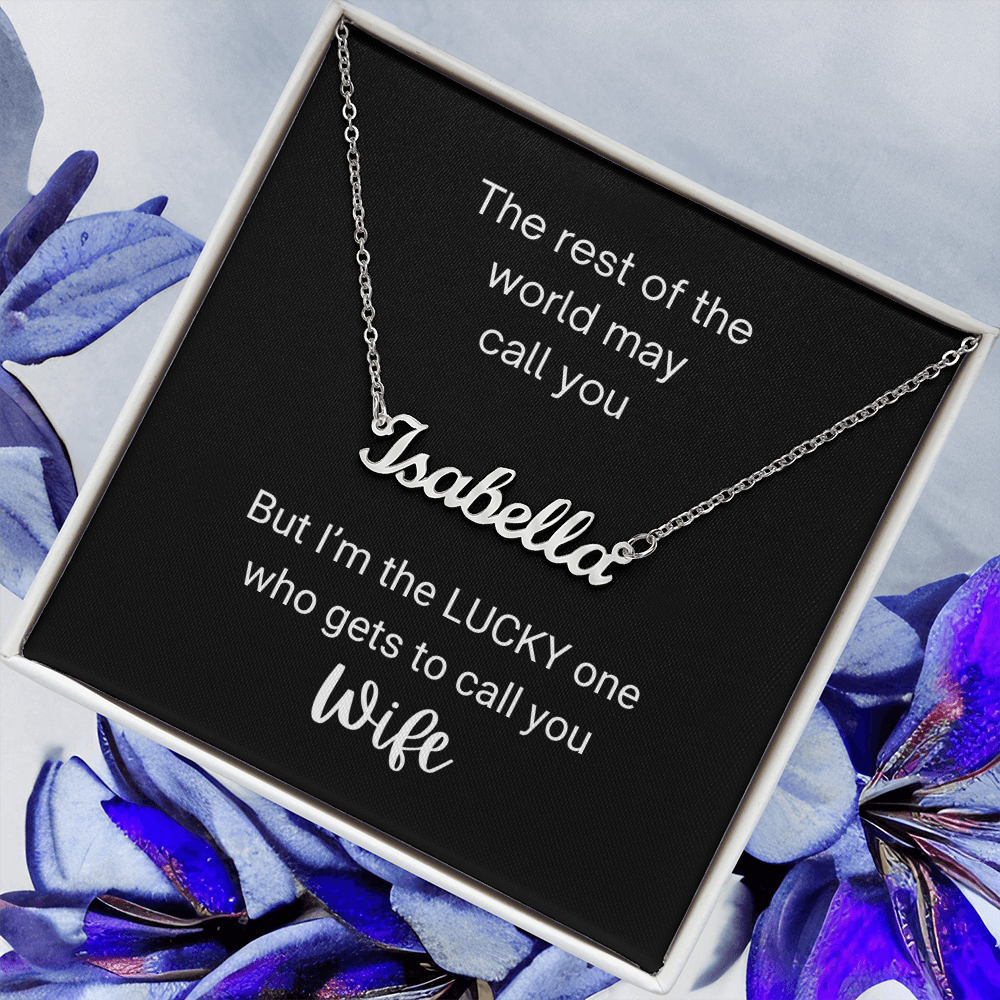 Gift to Wife | Custom Name Necklace