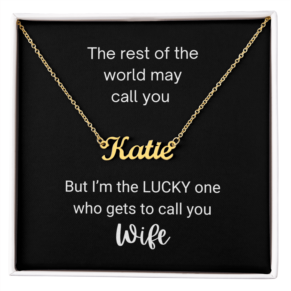 Gift to Wife | Custom Name Necklace