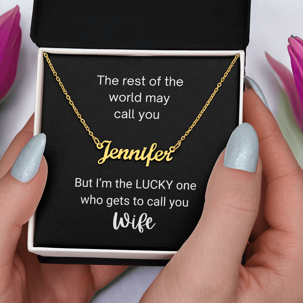 Gift to Wife | Custom Name Necklace